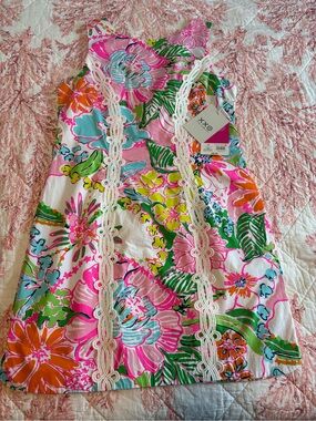 Lilly Pulitzer x Target Floral Midi Dress — Pink, Green, Orange, Blue